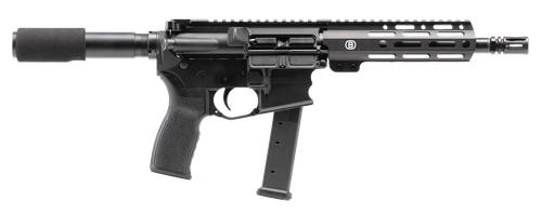 Bersa BAR9GL8BSC AR9  9mm Luger 27+1 8" Barrel, KAW Valley XL Compensator, Hard Coat Anodized Metal Finish, M-Lok Handguard, Magpul MOE+ Grip, Manual Safety