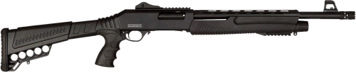 Dickinson LLC XX3D XX3D Commando 12 Gauge Pump 3" 5+1 18.50" Black Vent Rib Barrel, Picatinny Rail Receiver, Black Fixed w/Pistol Grip & Shell Carrier Synthetic Stock, Polymer Grip