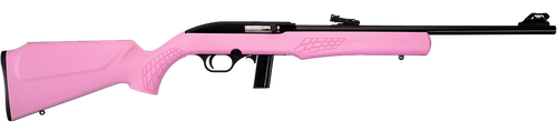 Rossi RS22L1811P RS22  Full Size 22 LR 10+1 18" Matte Black Steel Barrel, Matte Black Grooved Aluminum Receiver, Pink Synthetic Fixed Stock