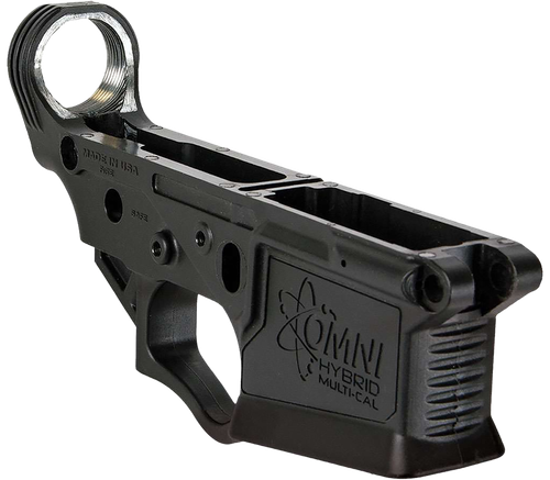 ATI ATIGLOW200 Omni Hybrid Stripped Lower Multi-Caliber Black Anodized Finish Polymer Material with Mil-Spec Dimensions for AR-15