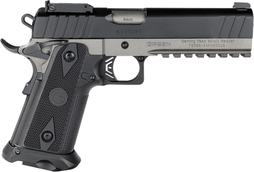 Girsan 395029 Witness2311  9mm Luger 20+1 5" Black Steel Barrel, Black Serrated Steel Slide, Black Polymer Frame w/Beavertail & Picatinny Rail, Black Checkered Polymer Grip, Ambidextrous