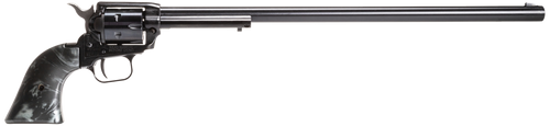 Heritage Mfg RR22B16BLKPRL Rough Rider  22 LR 6 Shot, 16" Black Oxide Steel Barrel, Black Oxide Zinc Alloy Frame, Black Oxide Cylinder, Black Pearl Grip, Manual Safety