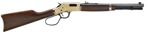Henry H006MR327 Big Boy Carbine Full Size 327 Federal Mag 7+1 16.50" Blued Octagon Barrel, Brass Polished Brass Receiver, American Walnut Wood Stock Right Hand