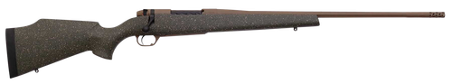 Weatherby MWL01N65RWR6B Mark V Weathermark LT 6.5 Wthby RPM 4+1 24" Barrel/Rec. w/Flat Dark Earth Cerakote Finish, Flat Dark Earth Speckled Green Fixed Monte Carlo Fiberglass Stock