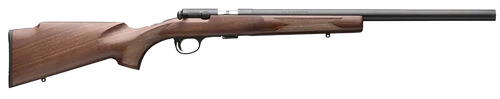 Browning 025253204 T-Bolt Target SR 22 WMR 10+1 20" Matte Blued Heavy Bull Threaded Barrel, Drilled & Tapped Matte Blued Steel Receiver, Grade I Black Walnut Target Style Fixed w/Raised Comb Stock