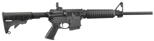 Ruger 8502 AR-556 *State Compliant 5.56x45mm NATO 10+1 16.10" Heavy Contour Barrel, Black Hard Coat Anodized 7075-T6 Aluminum Forgings, Fixed M4-Style Stock With Mil-Spec Buffer Tube, Optics Ready