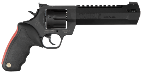 Taurus 2357061RH Raging Hunter  357 Mag 7rd 6.75" Matte Black Oxide Steel Black Rubber with Integrated Red Cushion Insert  Grip