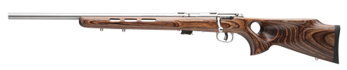 Savage Arms 25795 Mark II BTV Full Size 22 LR 5+1 21" Satin Heavy Button Rifled Barrel, Satin Drilled & Tapped Stainless Steel Receiver, Satin Brown Thumbhole Laminate Stock, Left Hand