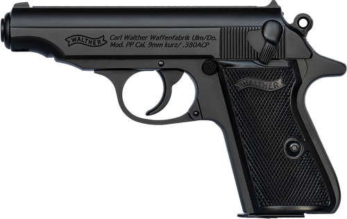 Walther Arms 4796028 PP  380 ACP 7+1 3.90" Black Steel Barrel, Black Serrated Steel Slide, Aluminum Frame w/Beavertail, Textured Grips