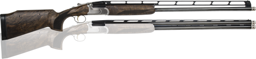 CZ-USA 06582 All American Trap Combo 12 Gauge 3" 2rd 32" Gloss Blued Barrel, Brushed Stainless Metal Finish, Turkish Walnut Stock with Monte Carlo Adjustable Comb