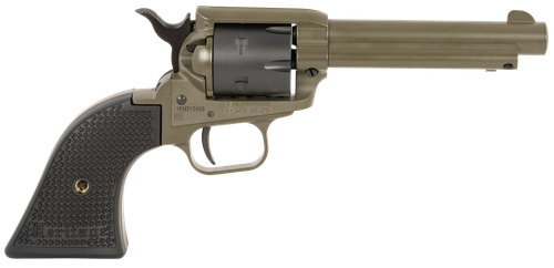 Heritage Mfg RR22T4 Rough Rider  22 LR 6 Shot 4.75" OD Green Cerakote Barrel, OD Green Cerakote w/Black Accents Frame, Black Cerakote Cylinder, Black Star Polymer Grips