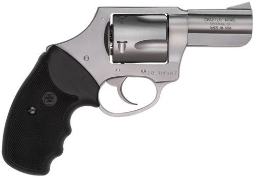 Charter Arms 74421 Bulldog  Large 44 Special, 5 Shot 2.50" Matte Stainless Steel Barrel, Cylinder & Frame w/Black Finger Grooved Rubber Grip