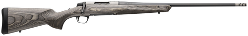 Browning 036092299 X-Bolt 2 Hunter Full Size 6.8 Western 3+1 24"  Matte Blued Threaded Sporter Barrel, Drilled & Tapped Stainless Steel Receiver, Fixed Gray Laminate Stock, Radial Muzzle Brake