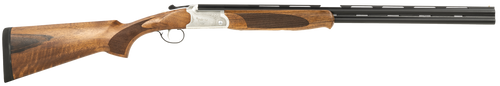 ATI ATIGKOF28SVE Cavalry  28 Gauge Break Open 2.75" 2rd, 26" Matte Blued Over/Under Vent Rib Barrel, Silver Engraved Aluminum Receiver, Fixed Oiled Turkish Walnut Walnut Stock