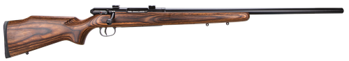 Savage Arms 19738 25 Lightweight Varminter 17 Hornet Caliber with 4+1 Capacity, 24" Barrel, Matte Black Metal Finish & Natural Brown Laminate Stock Right Hand (Full Size)