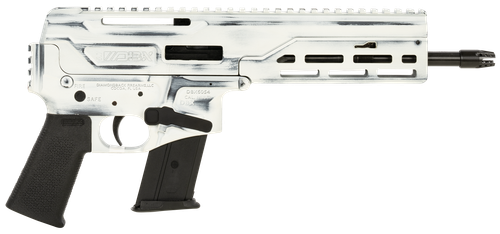 Diamondback DB1614L401 DBX CF 5.7x28mm 8" 20+1, Battleworn Storm Tropper White Rec, Picatinny End Cap, Black Magpul K Grip