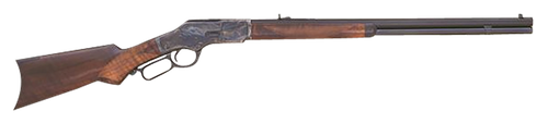 Cimarron CA277 1873 Deluxe Full Size 45 Colt (Long Colt) 12+1 24" Blued Octagon Barrel, Color Case Hardened Stainless Steel Receiver, Fixed w/Pistol Grip Walnut Stock, Right Hand