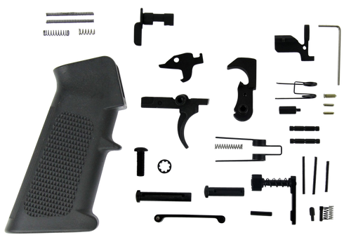 TacFire LPK01USA AR-15 Parts Kit  AR-Platform Black A2 Grip Black