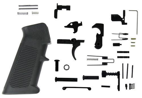 TacFire LPK01USA AR-15 Parts Kit  AR-Platform Black A2 Grip Black