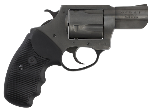 Charter Arms 64420 Bulldog  Large 44 S&W Spl 5 Shot, 2.50" Black Nitride Steel Barrel, Cylinder & Frame w/Black Finger Grooved Rubber Grip, Exposed Hammer