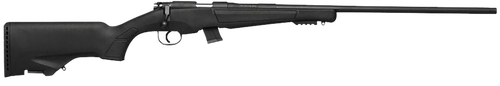 Escort HE22LR2502BK 22LR  22 LR 10+1 25" Black Threaded Barrel, Black Steel Grooved Receiver, Picatinny Rail Forend, Black Fixed w/Storage Synthetic Stock