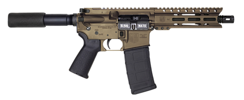 Diamondback DB1912K071 DB15  5.56x45mm NATO 30+1 7" Black Nitride Threaded Barrel, M-LOK Handguard, Midnight Bronze Aluminum Picatinny Rail Receiver, Black Buffer Tube, Black Magpul Grip, Right Hand