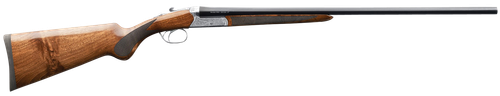 Charles Daly 930340 500  Full Size 20 Gauge Break Open 3" 2rd 26" Gloss Blued Side By Side Barrel, Silver Engraved Stainless Steel Receiver, Checkered Oiled Walnut Stock