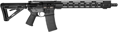 Diamondback DB175AB002 DB15  300 AAC Blackout 30+1 16" Black Nitride Black Hardcoat Anodize Picatinny Rail Aluminum Receiver, 15" M-LOK Handguard, Black Carbon Fiber Stock, Black Magpul Grip