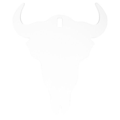 B/C AR500 3/8" SILHOUETTE SKULL WHT