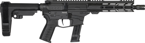 CMMG 92A0B0FAB Banshee MK17 9mm Luger 21+1 8" Black Nitride Medium Taper Threaded Barrel, EML 7" M-LOK Handguards, Black Armor Cerakote Aluminum Picatinny Rail Receiver, CMMG Zeroed Grips