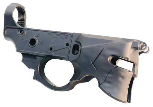 Sharps Bros SBLR07 Overthrow Stripped Lower Multi-Caliber Black Anodized Finish 7075-T6 Aluminum Compatible w/Mil-Spec Ar-15 Internal Parts