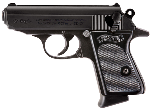 Walther Arms 4796023 PPK/S  32 ACP 7+1 3.30" Black Steel Barrel, Black Serrated Steel Slide, Steel Frame w/Beavertail, Textured Polymer Grip
