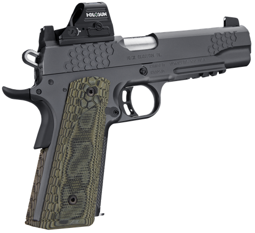 Kimber Mfg.,inc 3000436 KHX Custom (RL) 45 ACP 8+1 5" Front Serrations Stainless Steel Slide Gray KimPro II G-10 Grip