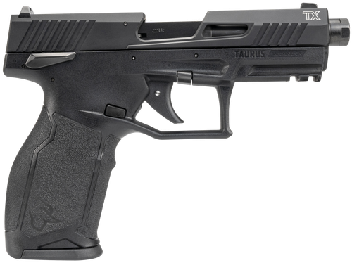Taurus 12TX22141 TX22 Gen 2 Full Size Frame 22 LR 16+1/22+1 4.60" Matte Black Threaded Barrel, Black Hard Coat Anodized Serrated Slide, Adjustable Rear Sight, Black Polymer Frame w/Picatinny Rail