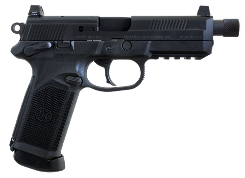 FN 66981 FNX Tactical 45 ACP  5.30" Threaded Barrel 10+1  , Matte Black , Manual Safety , Night Sights , Optics Ready