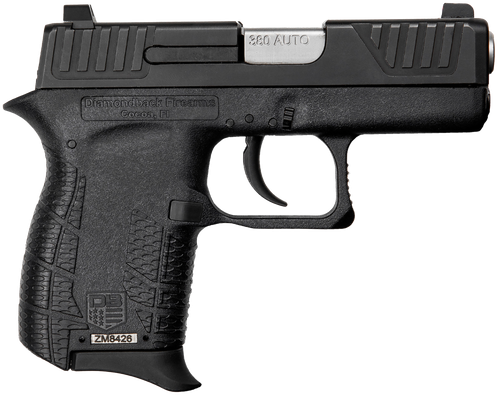 Diamondback DB0100E002 DB380 Gen4 Micro-Compact Frame 380 ACP 6+1, 2.80" Stainless Steel Barrel, Black Nitride Serrated Stainless Steel Slide, Black Polymer Frame w/Beavertail & Grip