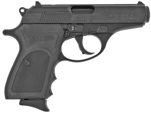 Bersa FS380M Firestorm *CA Compliant Micro-Compact Frame 380 ACP 7+1, 3.50" Black Steel Barrel, Matte Black Serrated Steel Slide, Aluminum Frame w/Beavertail