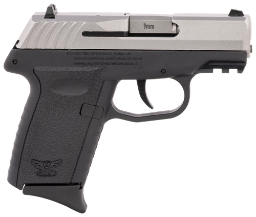 SCCY Industries CPX-2TTBKG3 CPX-2 Gen3 9mm Luger Caliber with 3.10" Barrel, 10+1 Capacity, Black Finish Picatinny Rail Frame, Serrated Stainless Steel Slide, Polymer Grip & No Manual Thumb Safety