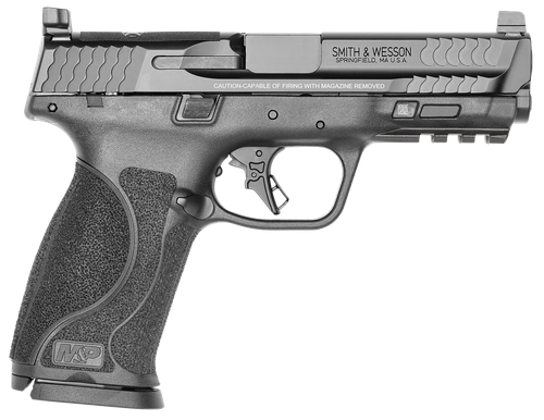 Smith & Wesson 13564 M&P M2.0  Full Size 9mm Luger 17+1, 4.25" Black Armornite Stainless Steel Barrel & Optic Ready/Serrated Slide, Matte Black Polymer Frame w/Picatinny Rail
