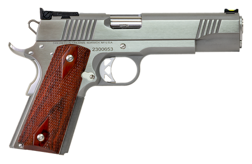 Dan Wesson 01943 Pointman  45 ACP Caliber with 5" Barrel, 8+1 Capacity, Overall Stainless Steel Finish, Beavertail Frame, Serrated Brushed Slide & Cocobolo Grip