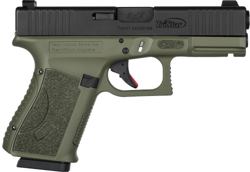 TriStar 85776 Apoc  9mm Luger 15+1 4.02" Black Steel Barrel, Black Cerakote Serrated Steel Slide, Multicam Cerakote Polymer Frame w/Accessory Rail, Textured Grip
