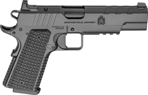 Springfield Armory PX9229LAOS 1911 Emissary 9mm 9+1 5" Stainless Steel Barrel Optic Ready Black Carbon Steel Slide VZ Grips Thin-Line G10 Grip