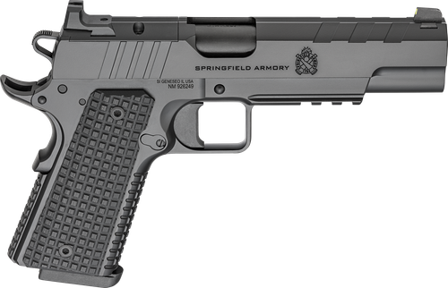 Springfield Armory PX9229LAOS 1911 Emissary 9mm 9+1 5" Stainless Steel Barrel Optic Ready Black Carbon Steel Slide VZ Grips Thin-Line G10 Grip