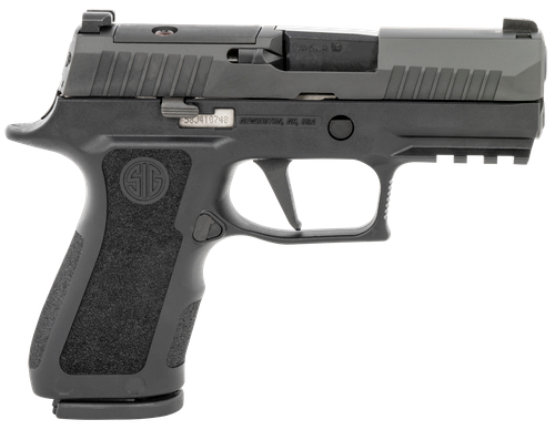 Sig Sauer 320XC9BXR3PR2 P320 XCompact 9mm Luger 15+1 3.60" Carbon Steel Barrel, Black Nitron Optic Ready/Serrated SS Slide, Black Stainless Steel Frame w/Picatinny Rail, Black XCompact Polymer Grips