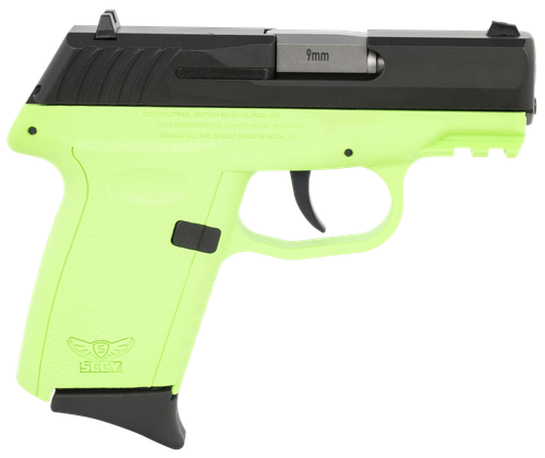 SCCY CPX-2CBLGG3          9MM 3.1  10R NS BLK/LIME