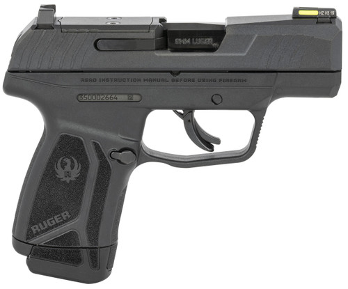 Ruger 3500 Max-9  9mm Luger 12+1 3.20" Black Oxide Alloy Steel Barrel, Black Oxide Optic Ready/Serrated Steel Slide, Black Polymer Frame, Black Polymer Grip, Right Hand