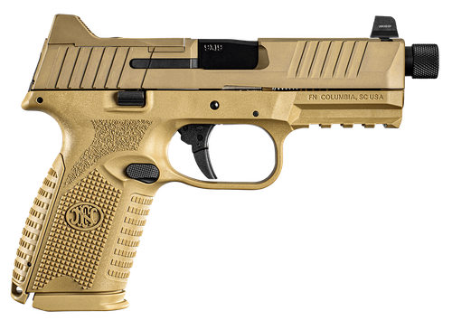 FN 66100745 509 Midsize Tactical 9mm Luger 4.50" Threaded Barrel 15+1 Or 24+1, Flat Dark Earth Polymer Frame With Mounting Rail, Optic Cut FDE Stainless Steel Slide, No Manual Safety, Optics Ready