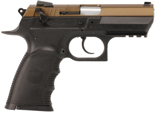 Magnum Research BE99153RSLBB Baby Eagle III  9mm 15+1 3.85" Burnt Bronze Carbon Steel Slide Black Textured