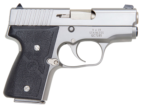 Kahr Arms M9093A MK *CA Compliant 9mm Luger Caliber with 3" Barrel, 6+1 or 7+1 Capacity, Overall Matte Stainless Steel Finish, Serrated Slide & Textured Wraparound Black Nylon Grip