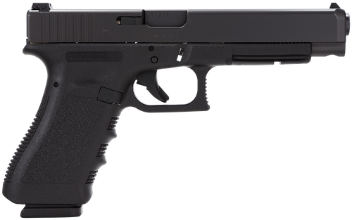 Glock PI3530103 G35 Gen3 Competition 40 S&W 15+1 5.31" Black Polygonal Rifled Barrel, Black Frame & Slide, Finger Grooved Rough Texture Grip, Adjustable Sights, Safe Action Trigger